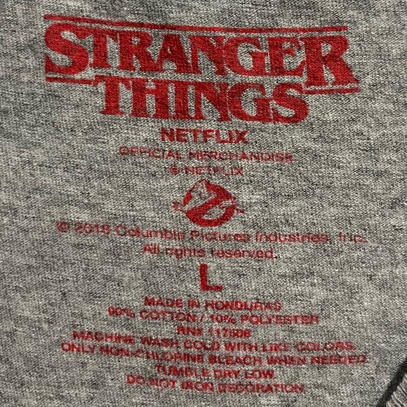 STRANGER THINGS It Only Gets Stranger Graphic Cotton Tee Shirt - Picture 4 of 6